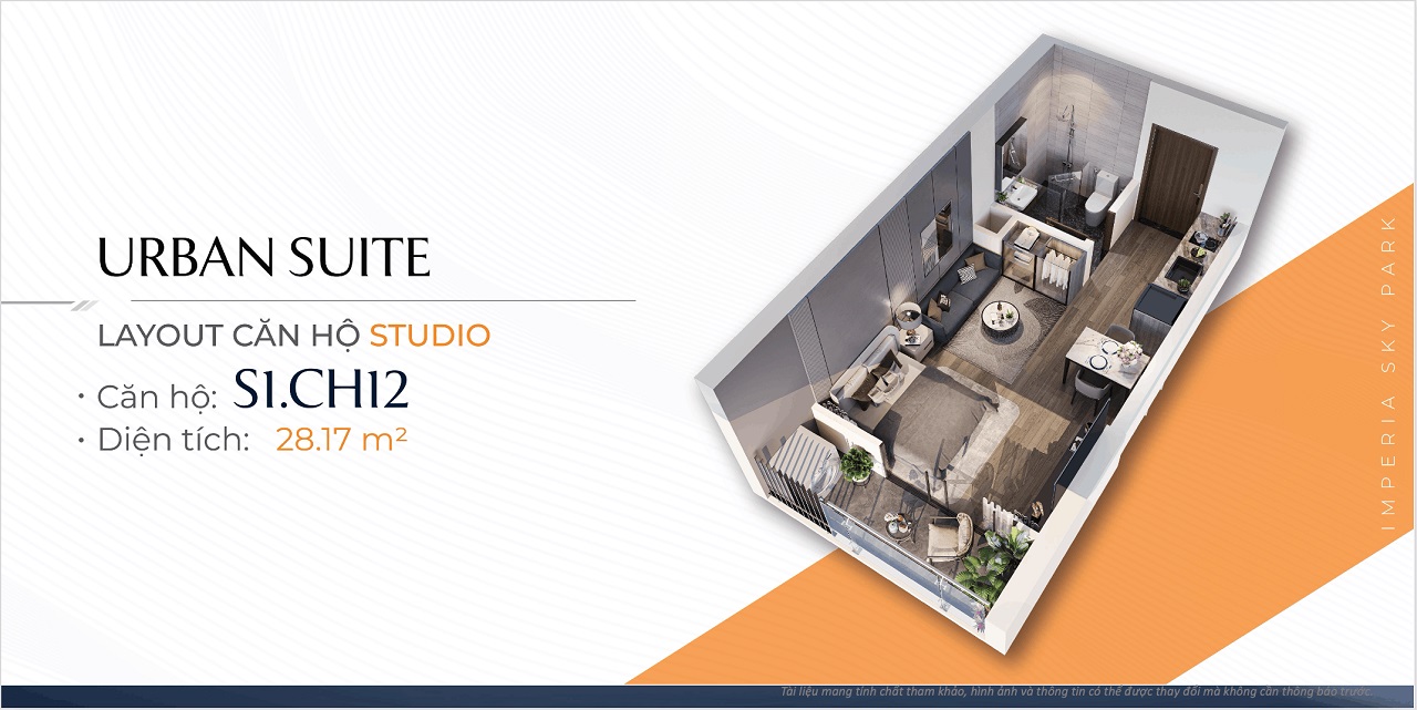 Thiết kế căn Studio Imperia Sky Park Nam An Khánh