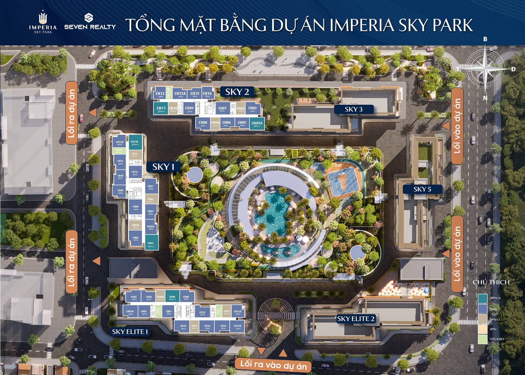 mặt bằng tổng thể dự án Imperia Sky Park