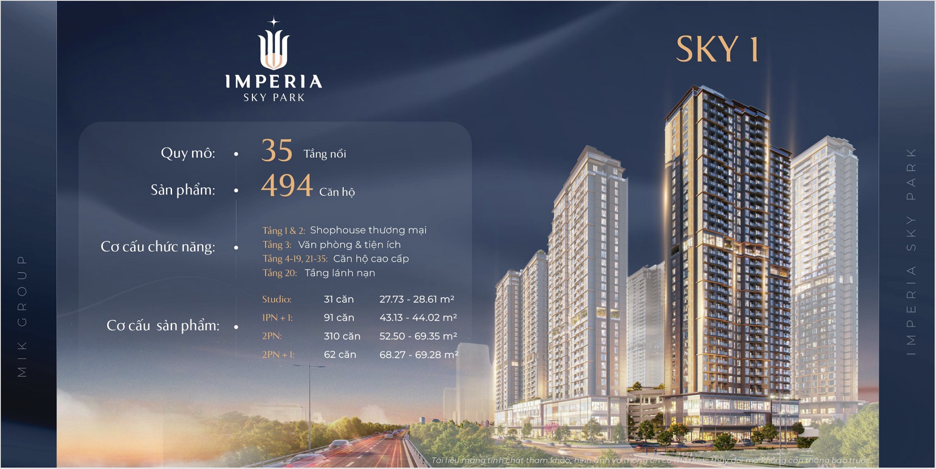 Mặt bằng tòa sky 1 Imperia Sky Par